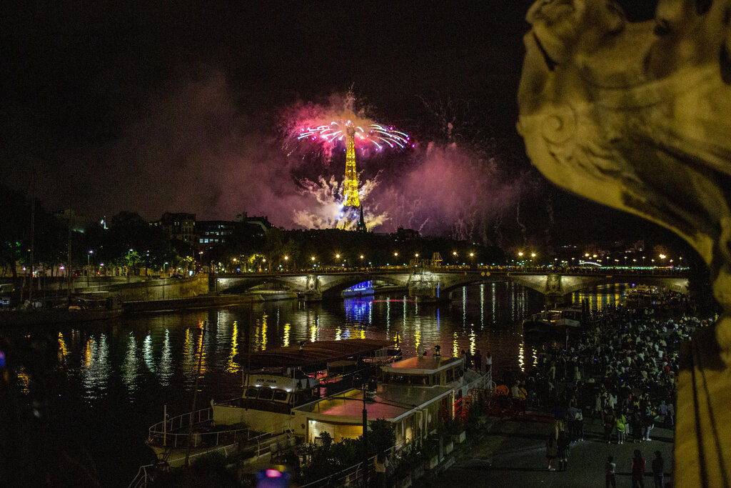 APTOPIX France Bastille Day Fireworks